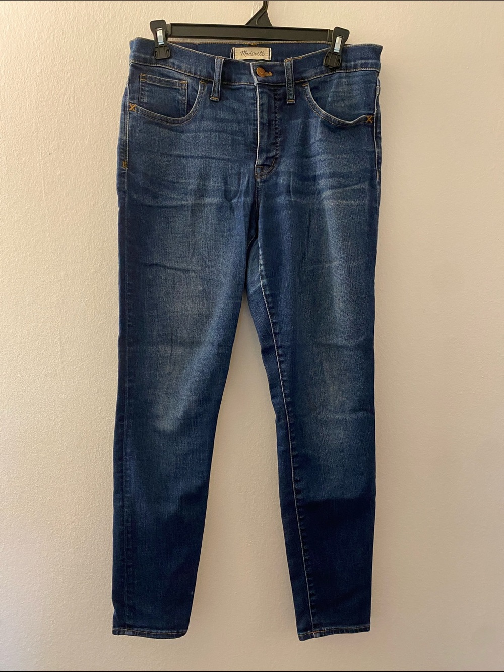 Madewell Roadtripper Skinny Jeans in Dark Blue Wash